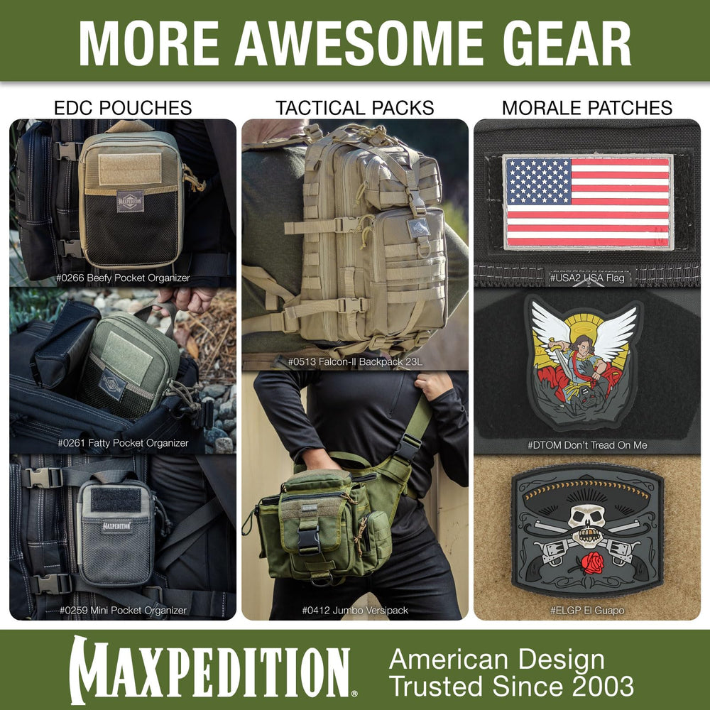 American-designed MAXPEDITION zipper pulls for tactical gear