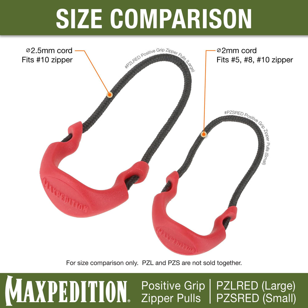 Six-pack packaging of MAXPEDITION zipper pulls