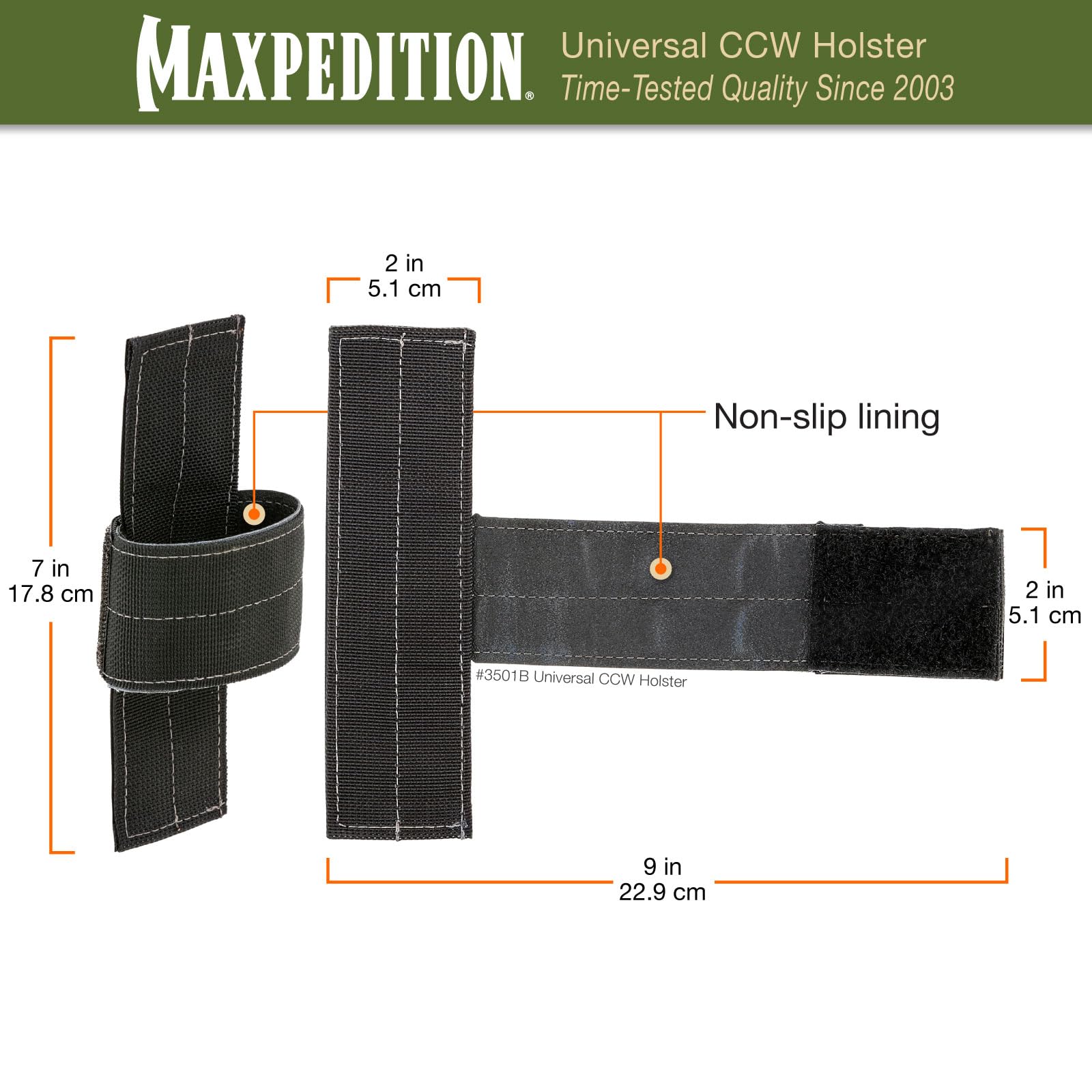 Holster secured inside CCW compartment of Maxpedition bag