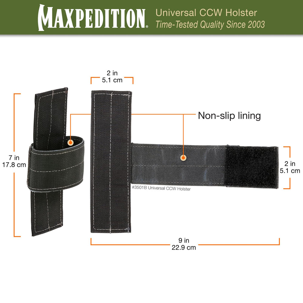 Holster secured inside CCW compartment of Maxpedition bag