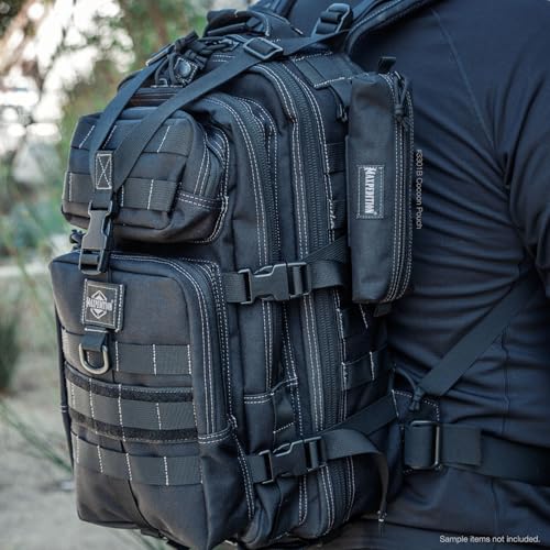 Interior view showing 8"(L) x 2" main compartment