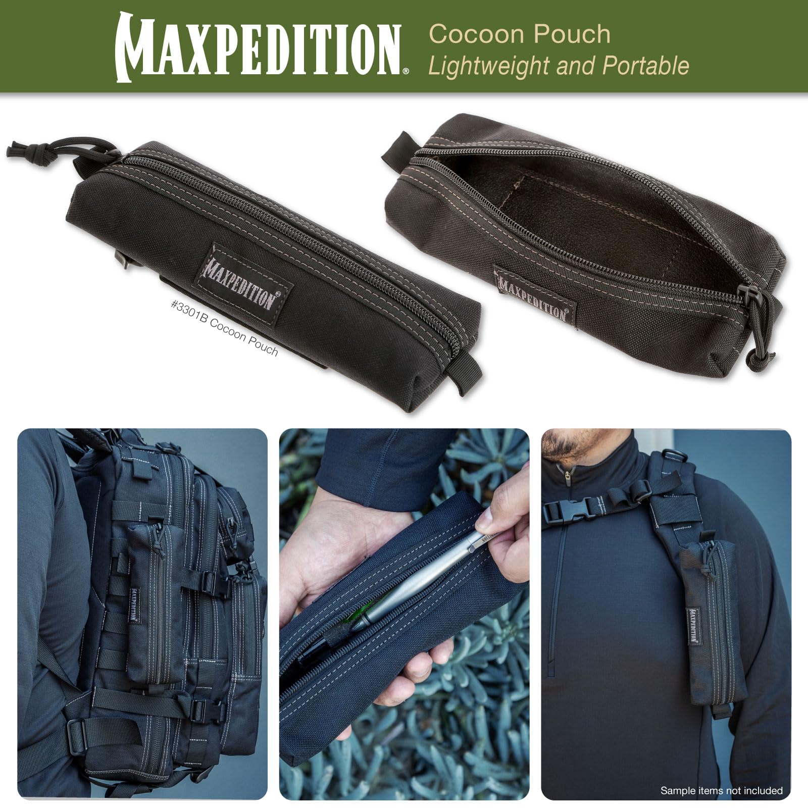 MOLLE-compatible using TacTie feature