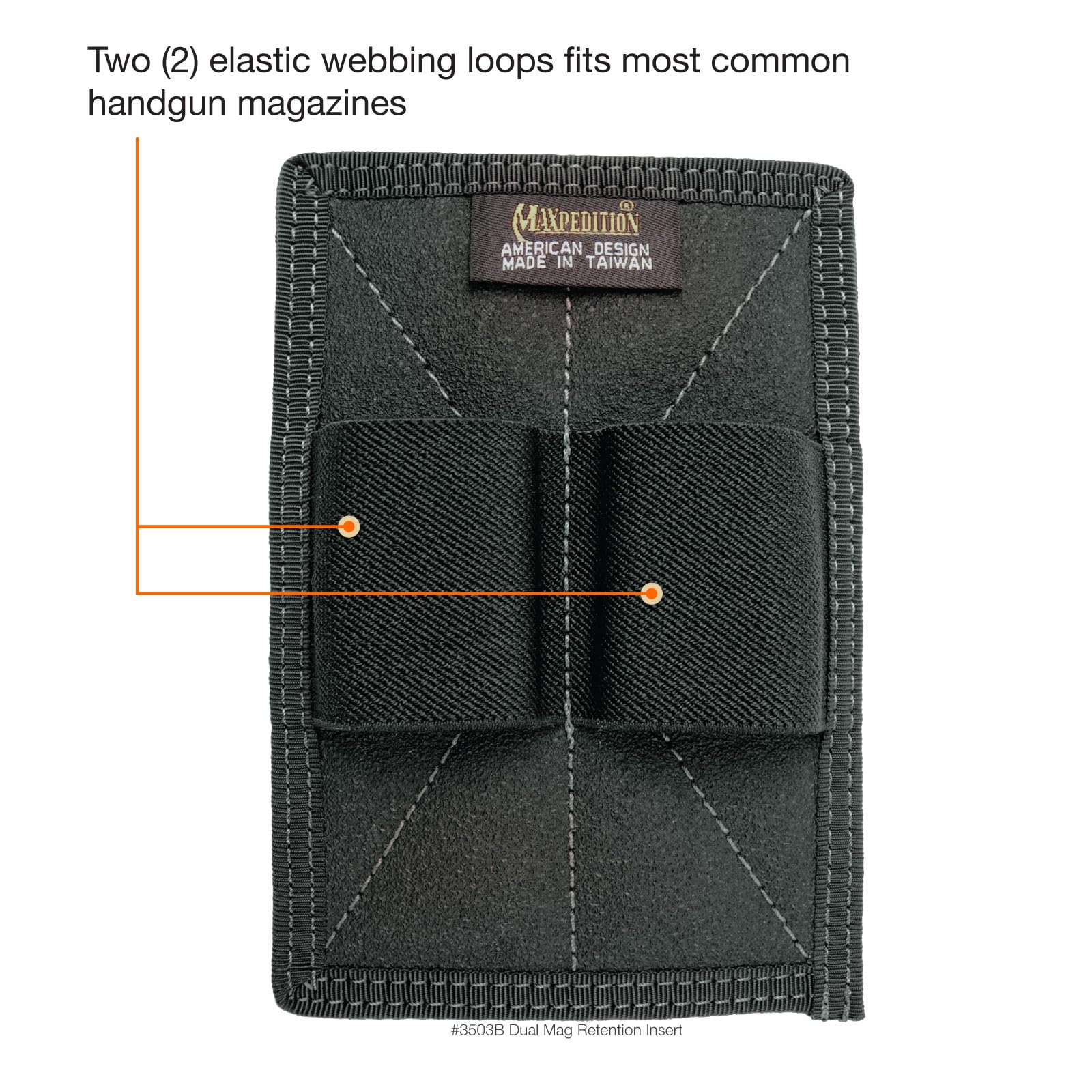 Maxpedition dual mag retention insert black mags organization within pack