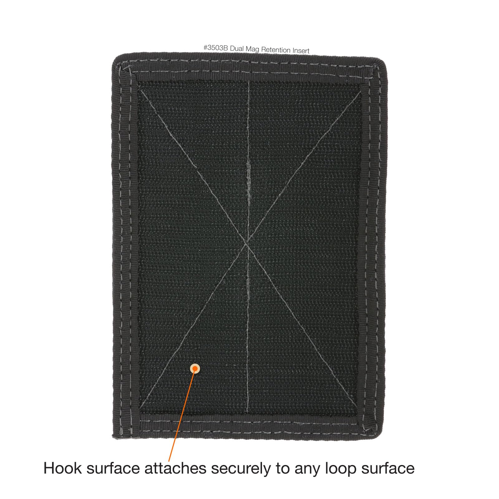 Maxpedition dual mag retention insert black attaches to pack
