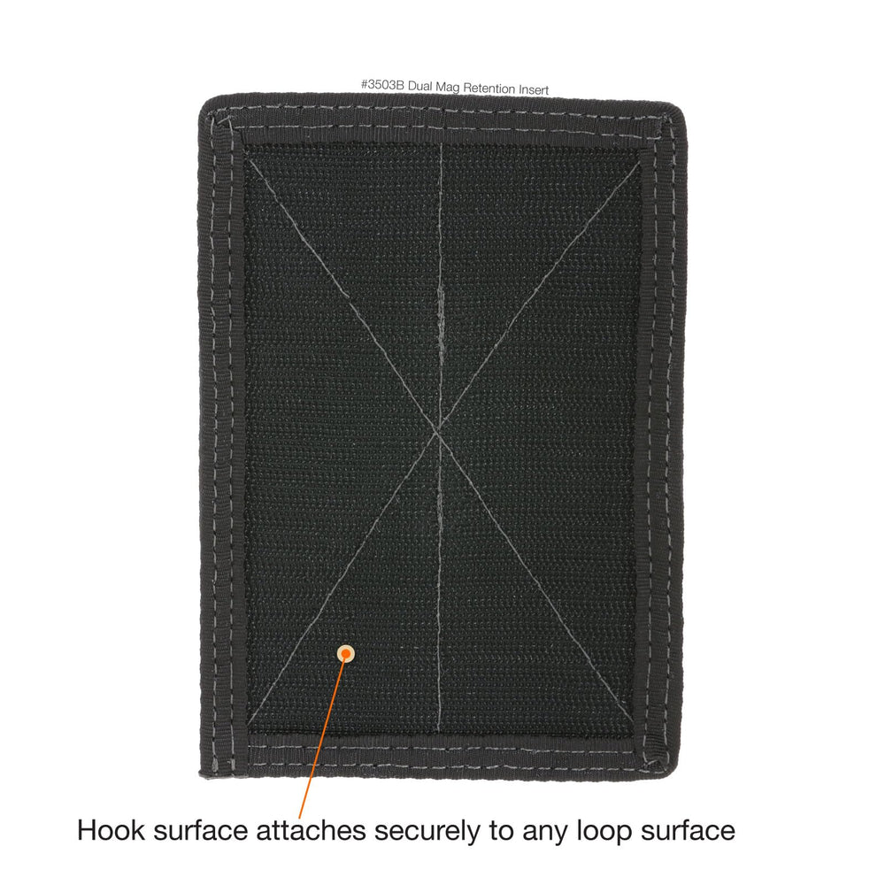 Maxpedition dual mag retention insert black attaches to pack