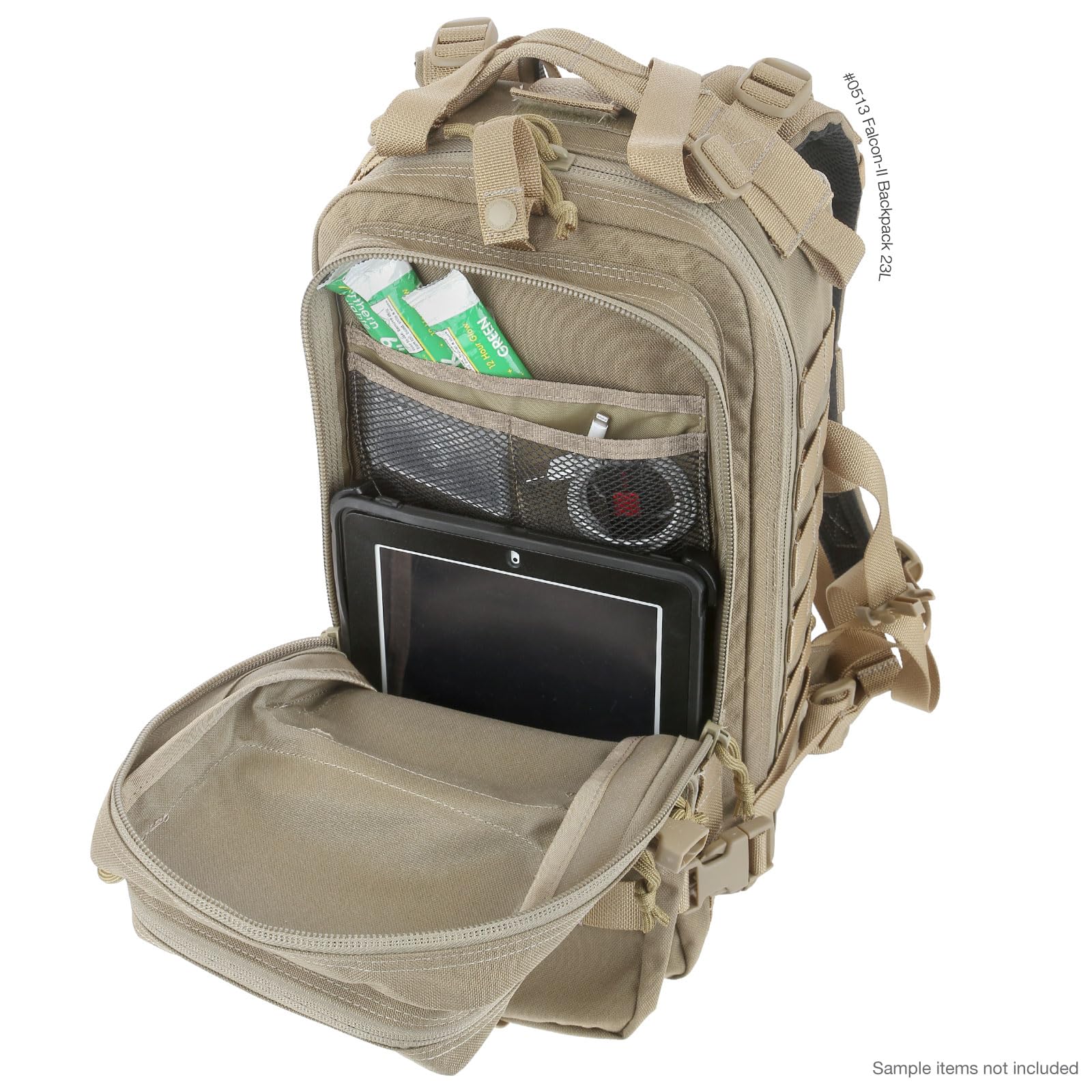 Maxpedition Falcon-II Genuine YKK zippers ensure smooth performance.
