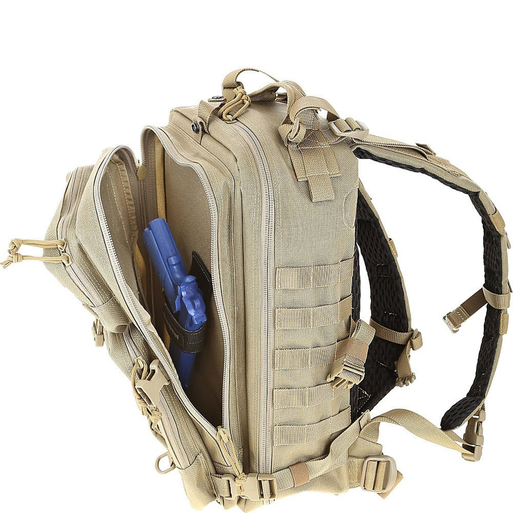 Maxpedition Falcon-III CCW pocket with lockable zippers for secure access