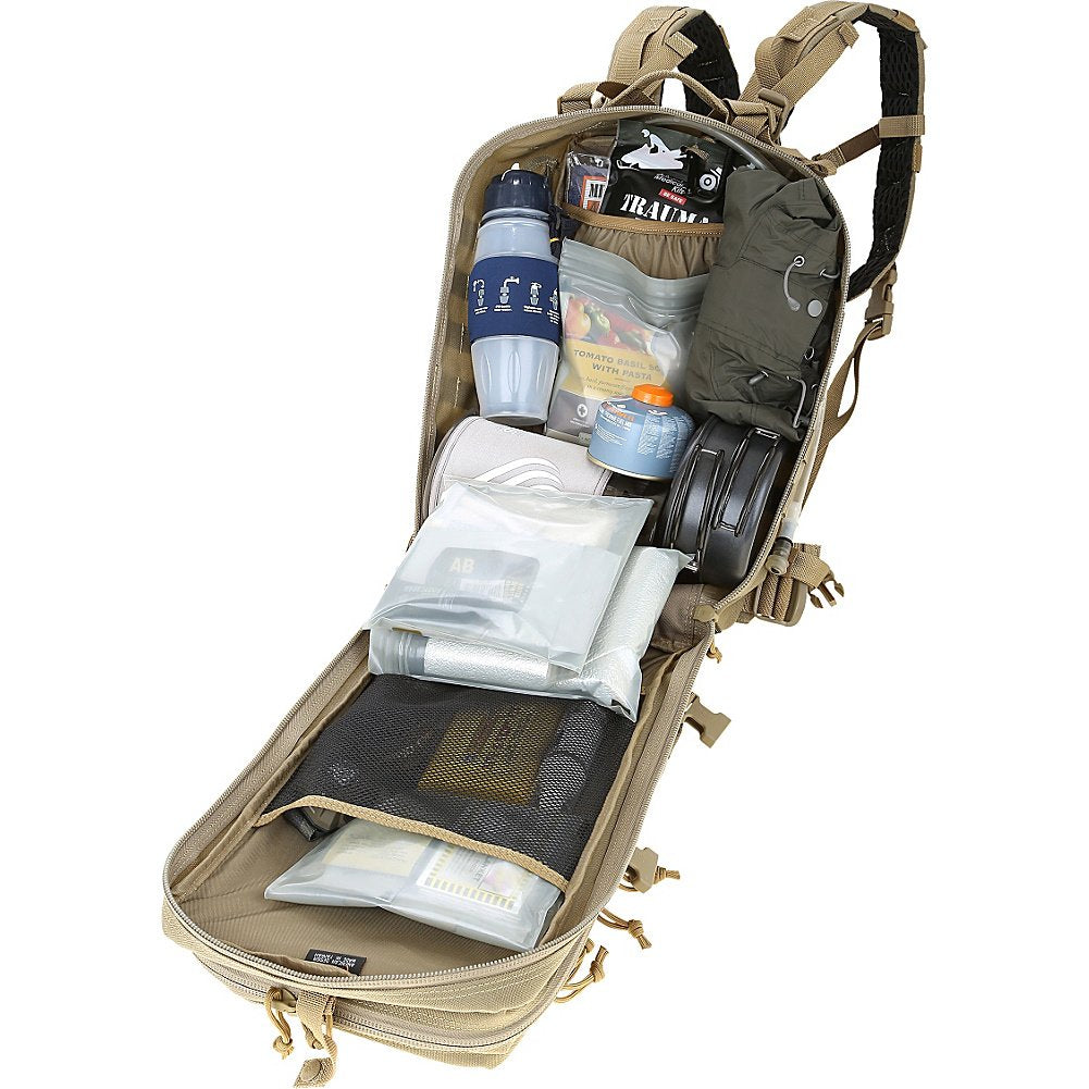 Maxpedition Falcon-III side view highlighting compact silhouette and durable fabric