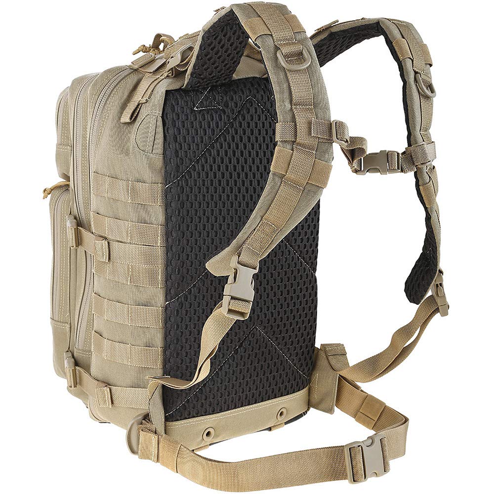 Maxpedition Falcon-III back panel in khaki, 3D breathable support for comfort