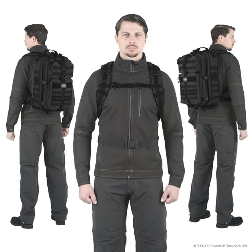 Maxpedition Falcon-III CCW pocket with lockable zippers secures larger pistols safely
