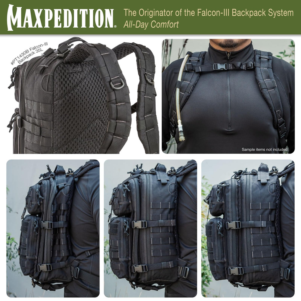 Maxpedition Falcon-III lockable zippers add security for travel and daily use
