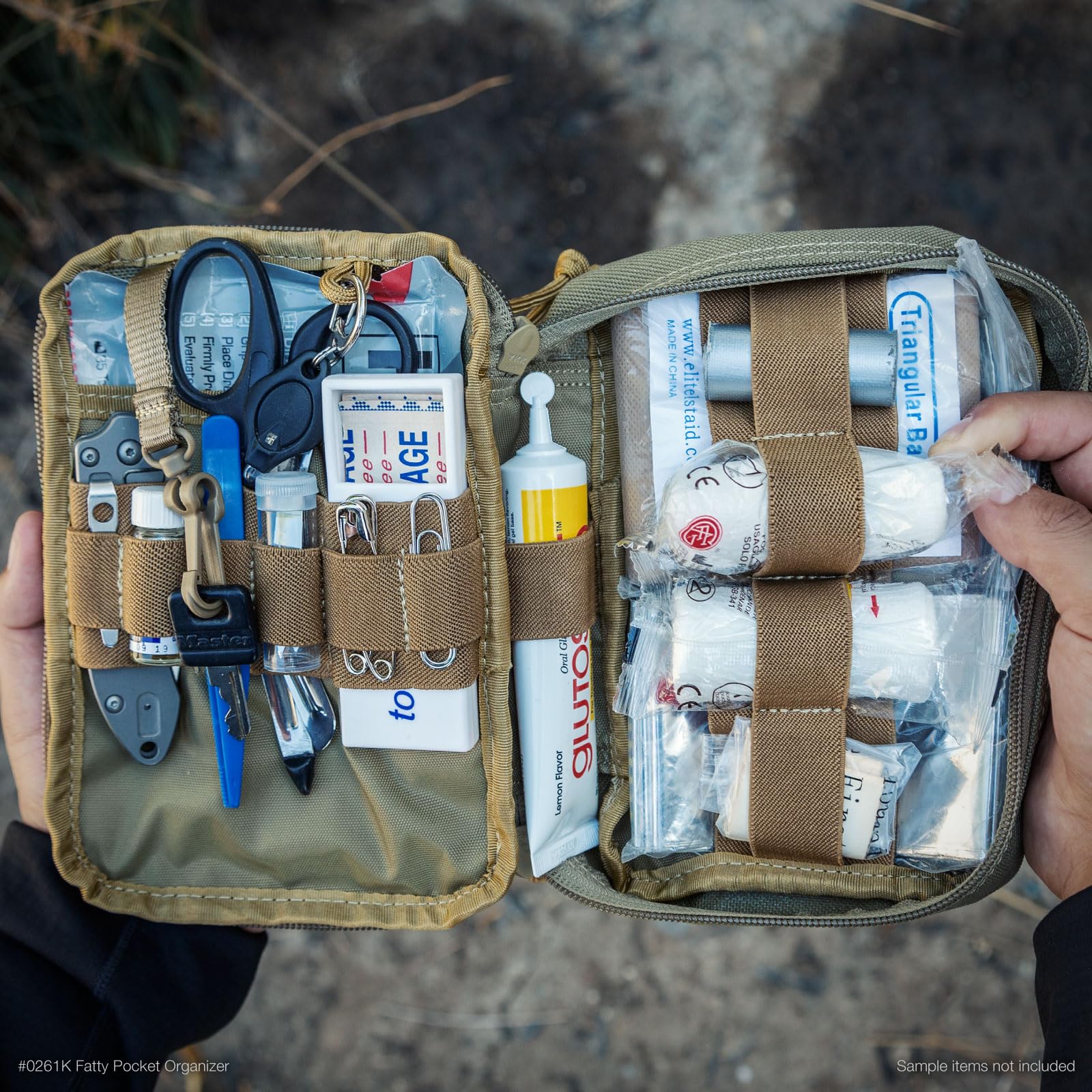 Rugged nylon construction with durable zippers and padding.