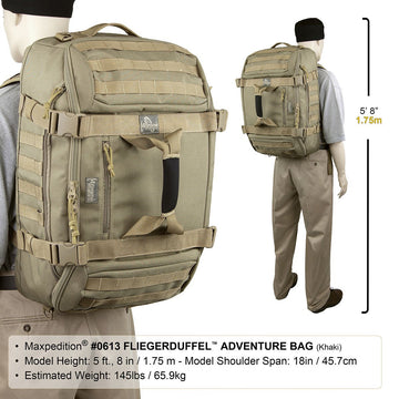 Maxpedition Fliegerduffel two-inch padded shoulder strap for comfort
