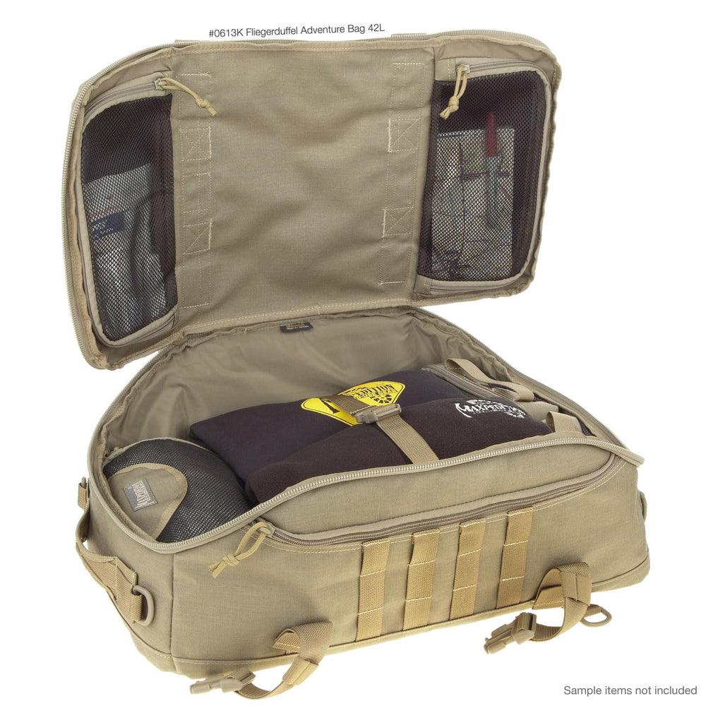 Maxpedition Fliegerduffel high-strength Duraflex buckles for reliable closures