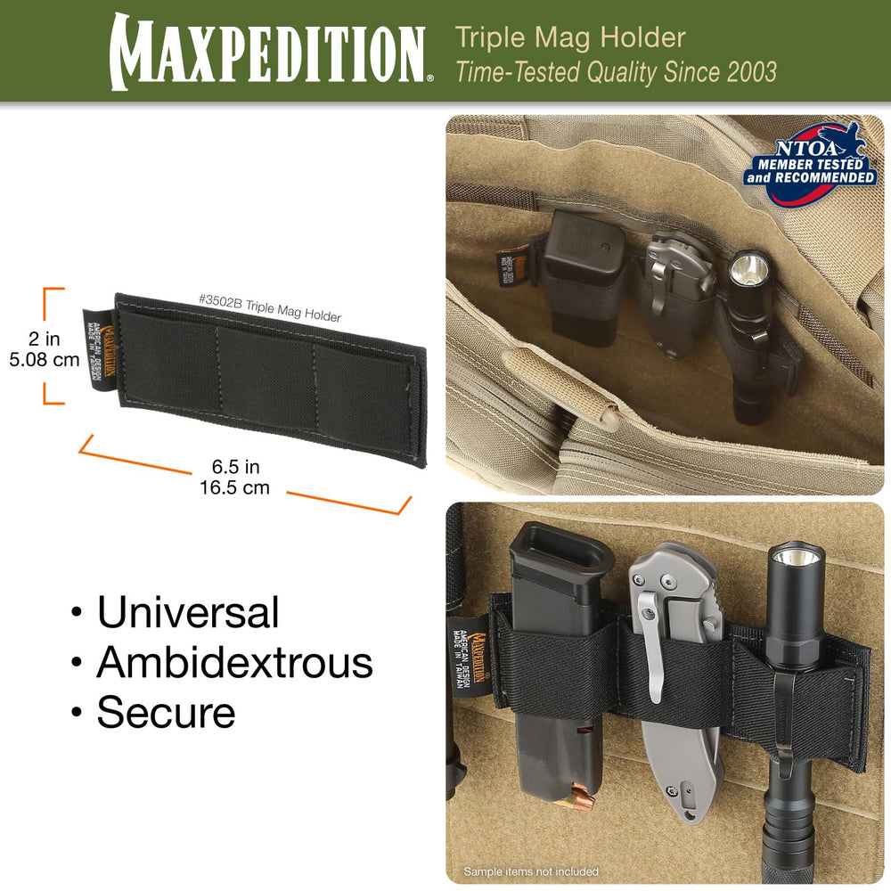 Attachment via Velcro to Maxpedition packs