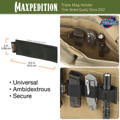 Attachment via Velcro to Maxpedition packs