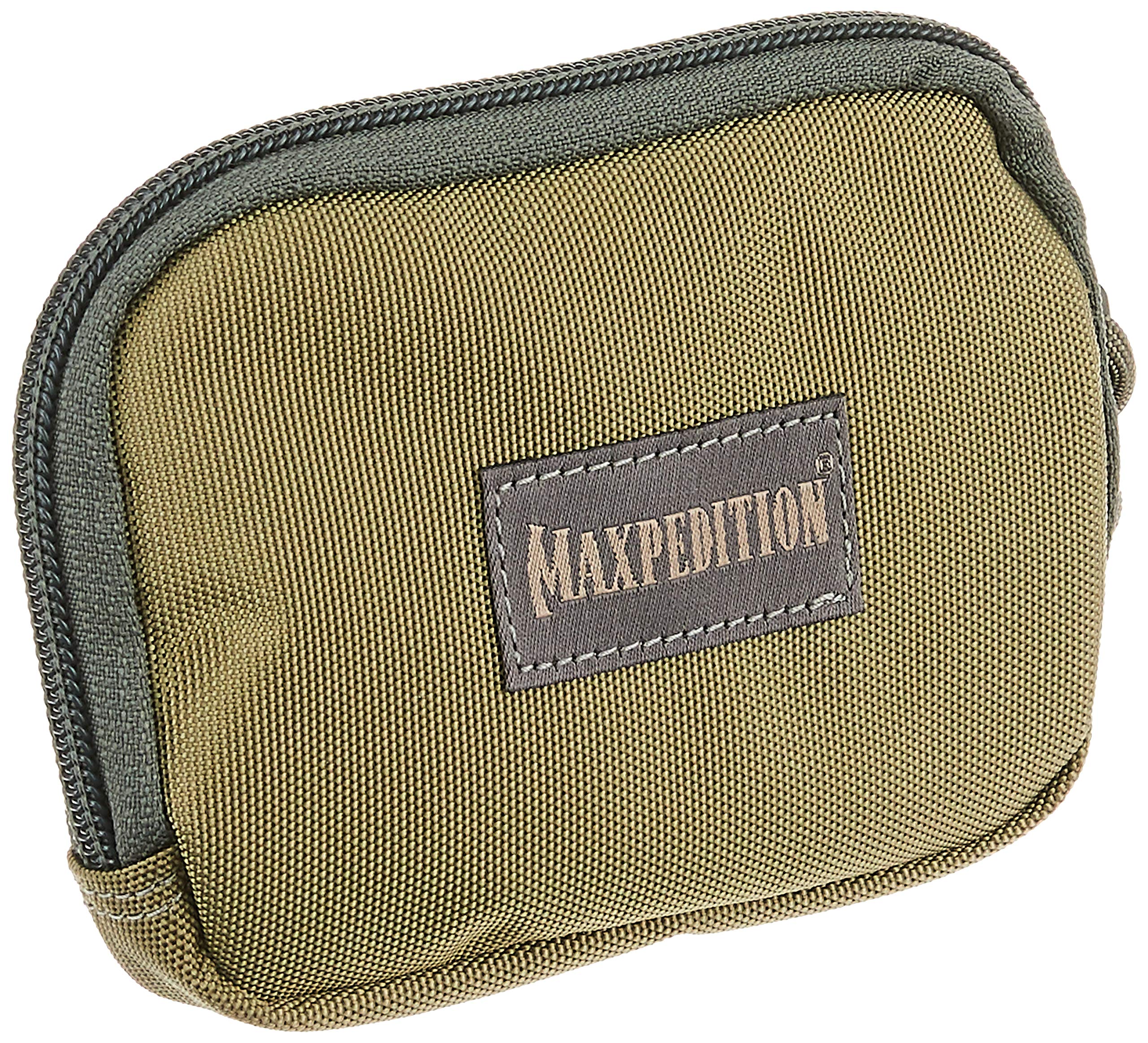MAXPEDITION Hook-and-Loop 3x5 Zipper Pocket Khaki-Foliage front view