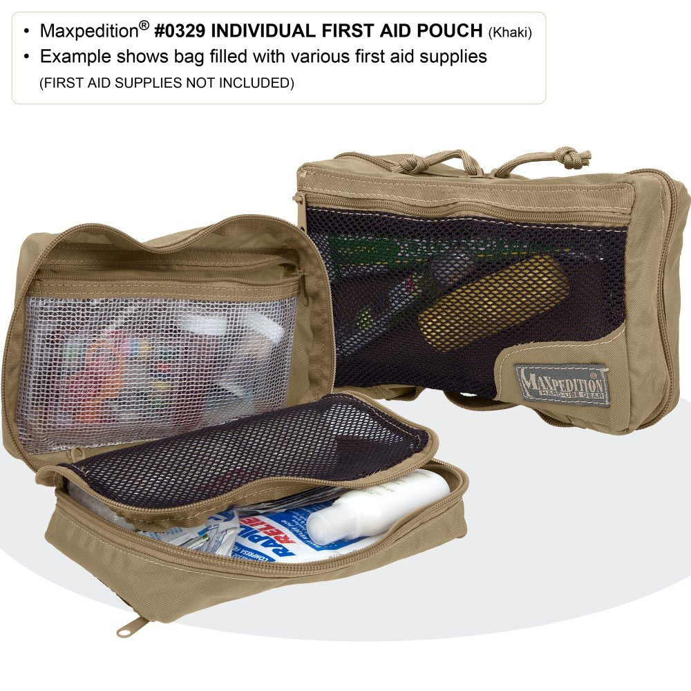 Maxpedition 8x5x2.5-inch khaki pouch supports compact carry without sacrificing organization