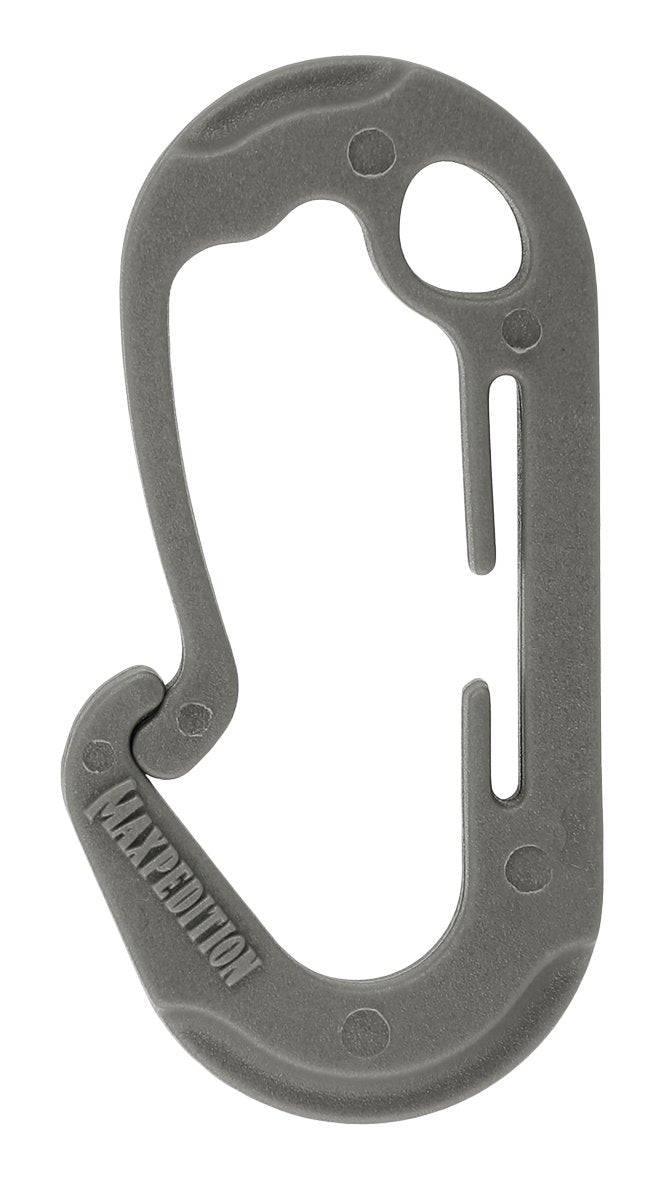 Maxpedition J Utility Hook Large gray front view for quick access to keys and bottles.