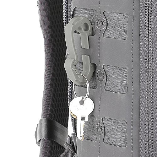 Maxpedition J Utility Hook Large gray side view showing rugged nylon construction.