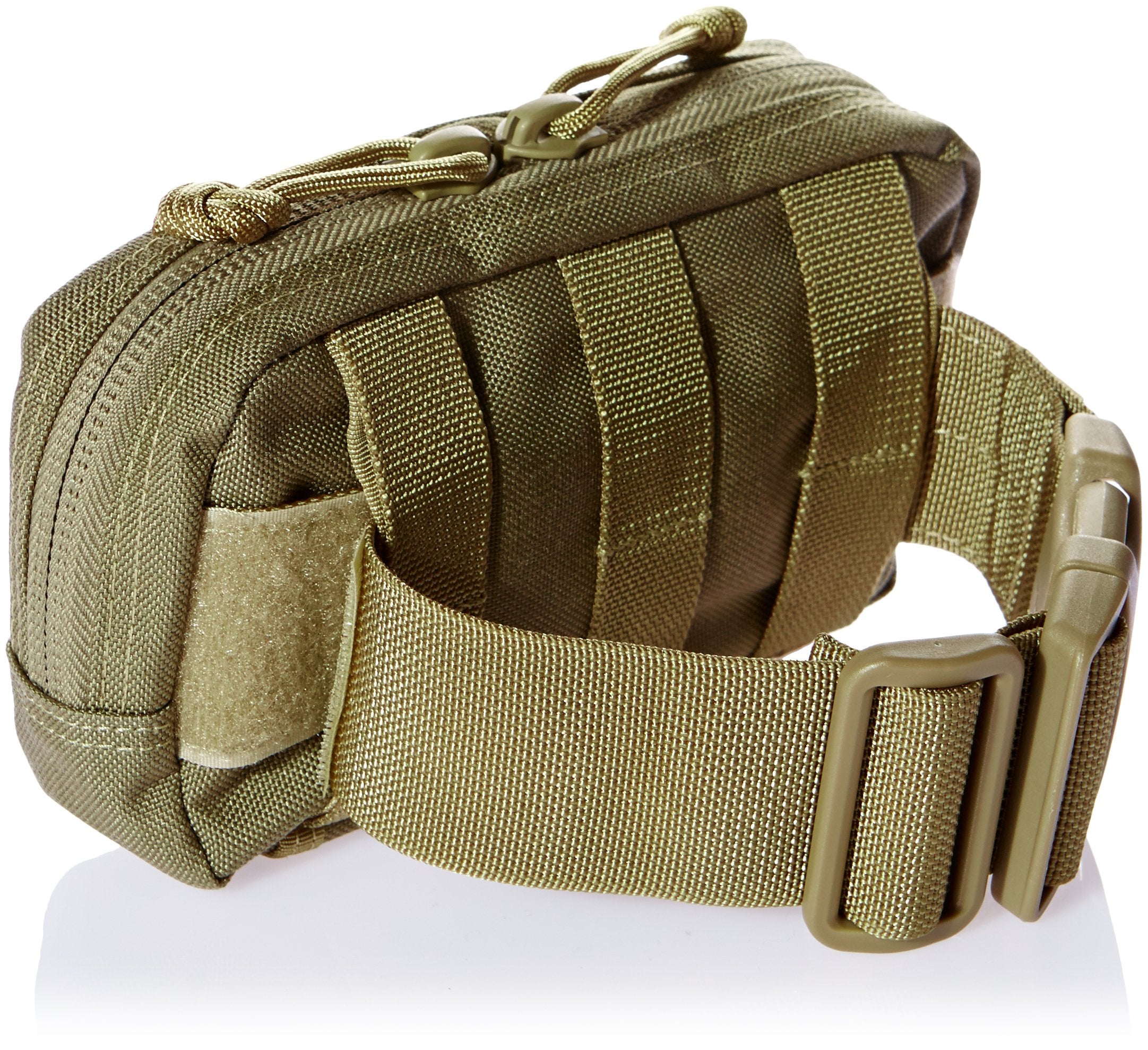 Maxpedition Janus Extension Pocket Khaki — side view shows slim profile and quick access.
