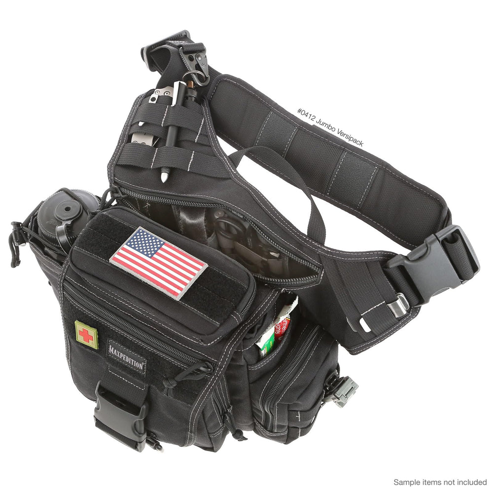 Maxpedition Jumbo Versipack genuine YKK zippers for reliable performance.