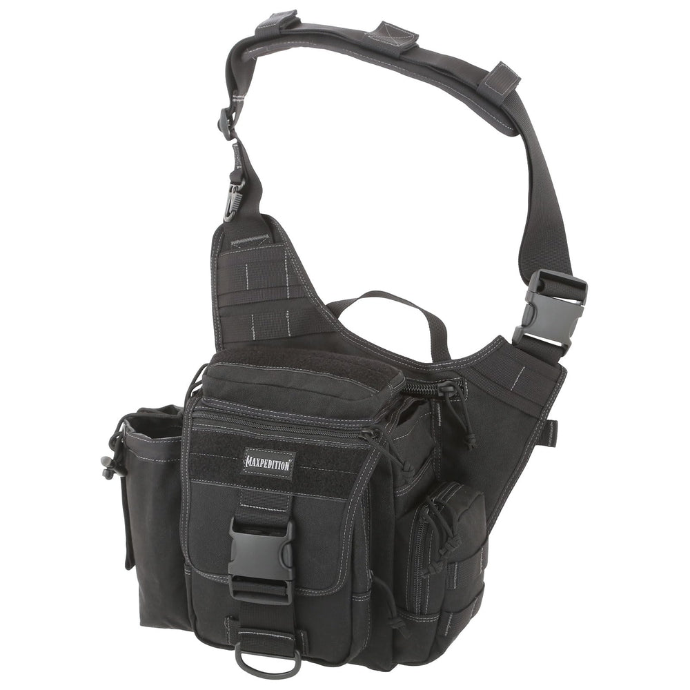 Maxpedition Jumbo Versipack main compartment open for quick access in the field.