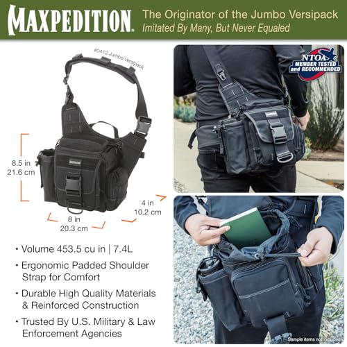 Maxpedition Jumbo Versipack with MOLLE attachment points for customizable gear.