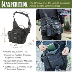 Maxpedition Jumbo Versipack with MOLLE attachment points for customizable gear.