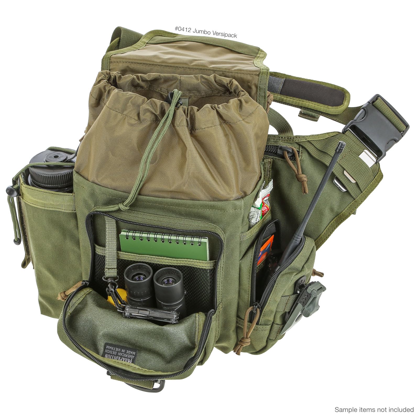 7.4L capacity in the Maxpedition Jumbo Versipack keeps gear organized without bulk.