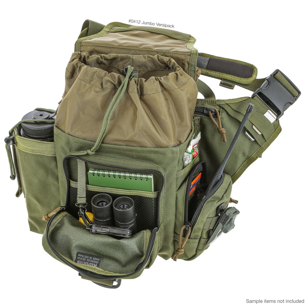 7.4L capacity in the Maxpedition Jumbo Versipack keeps gear organized without bulk.