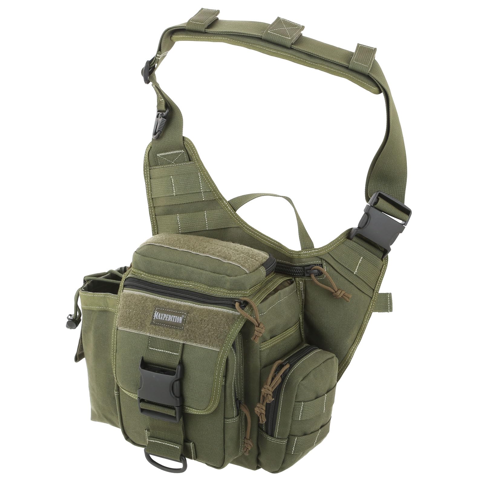 Maxpedition Jumbo Versipack front view highlights rugged durability for all-day use.