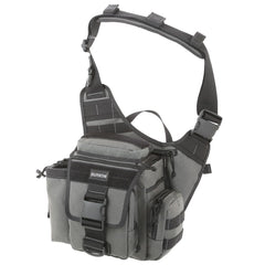 Maxpedition Jumbo Versipack front view in Wolf Gray for durable daily carry.