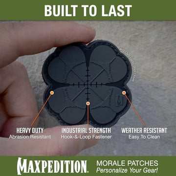Back hook-back clipping view of Maxpedition Lucky Shot Clover Patch