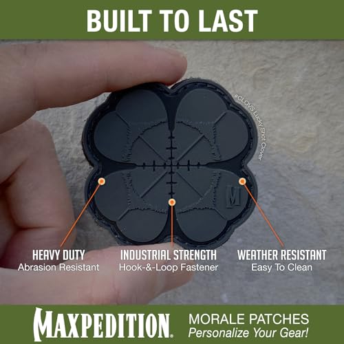 Back hook-back clipping view of Maxpedition Lucky Shot Clover Patch