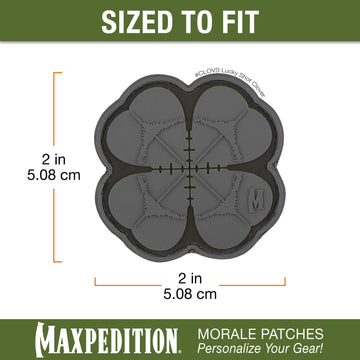 Stitch-closeup of Maxpedition Lucky Shot Clover Patch for secure mounting