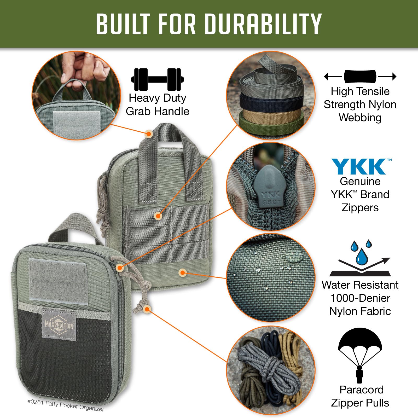 Maxpedition Medium Fatty 2012 full clamshell opening provides clear, wide access