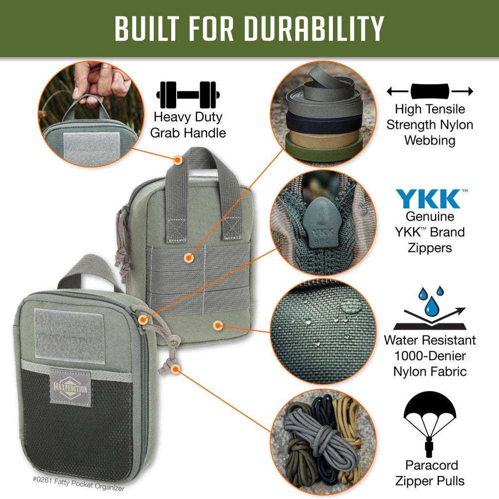 Maxpedition Medium Fatty 2012 full clamshell opening provides clear, wide access