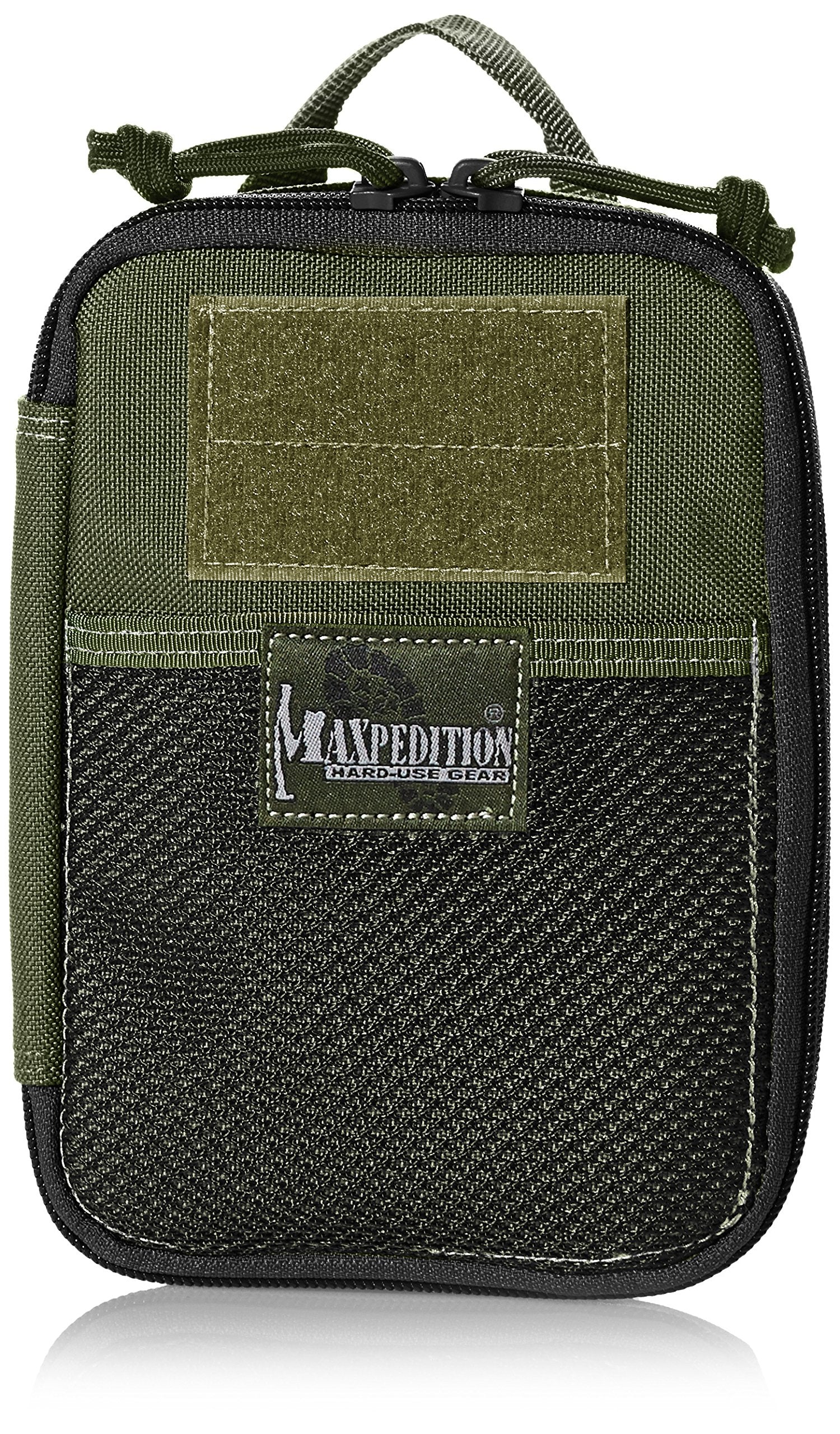 Maxpedition Medium Fatty OD Green inside right zipper pocket secures small items.