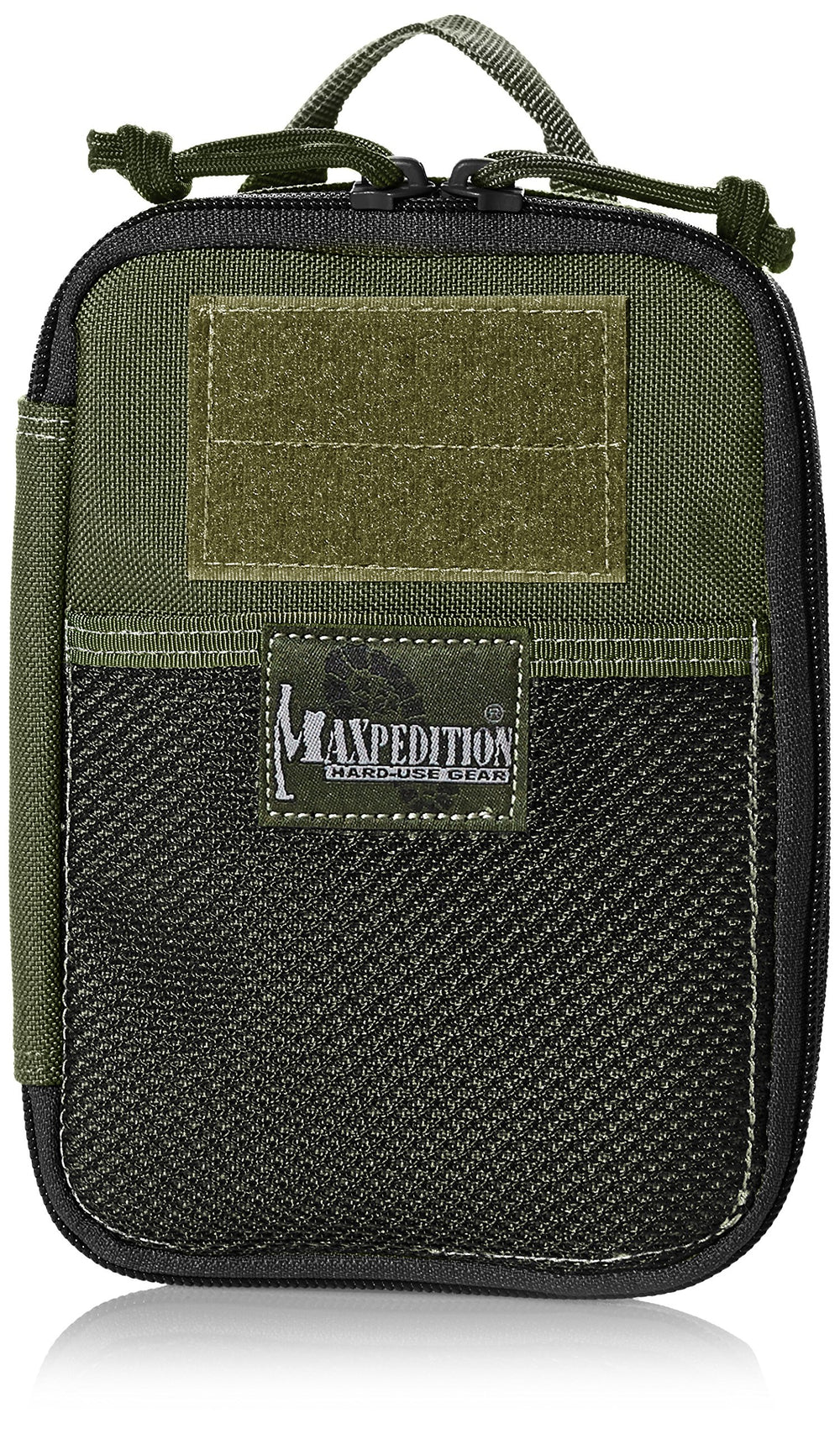 Maxpedition Medium Fatty OD Green inside right zipper pocket secures small items.