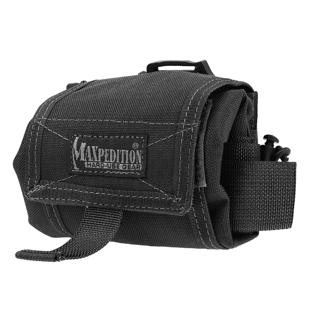 Maxpedition Mega Rollypoly folded compact pouch ready for travel or packing.