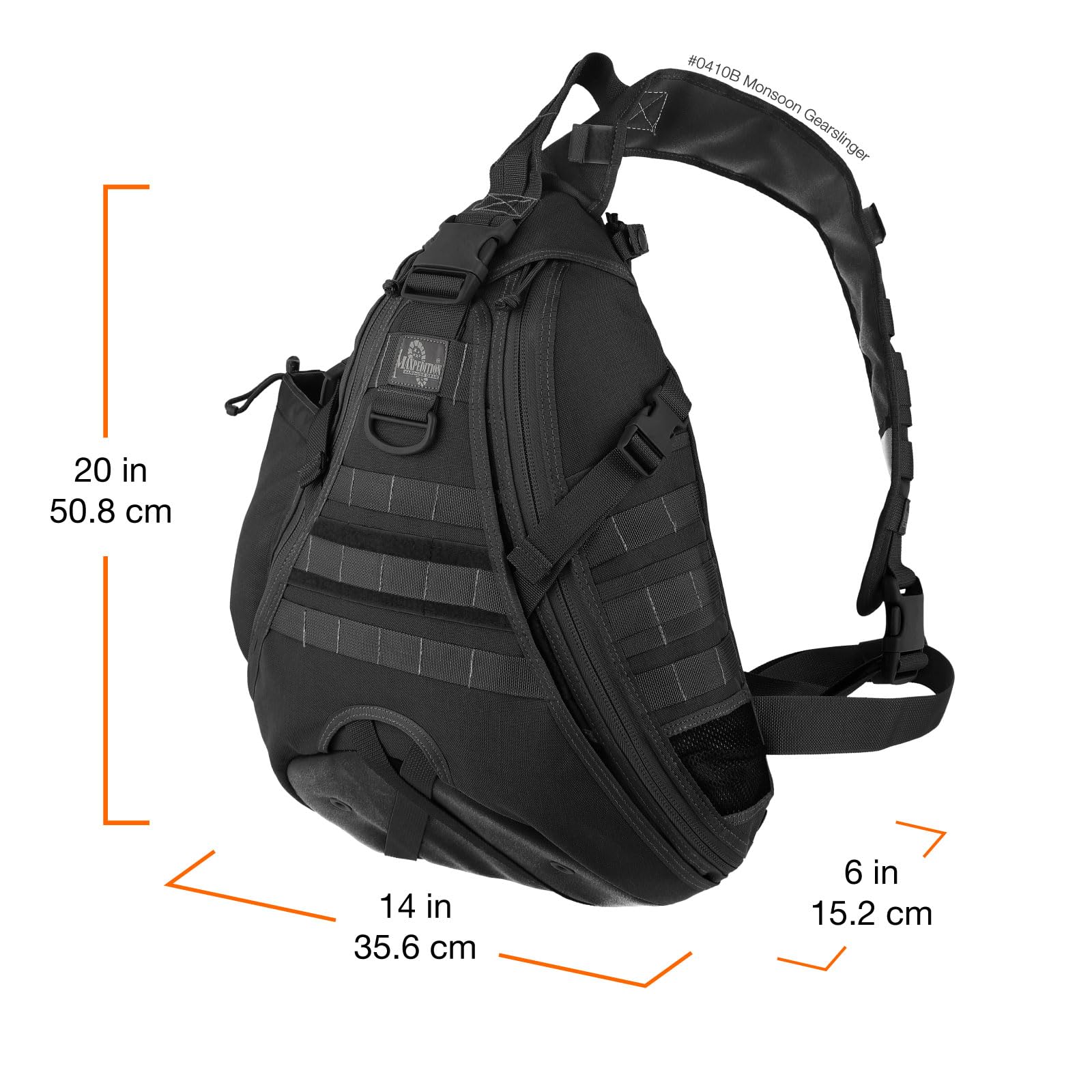 Maxpedition Monsoon Gearslinger padded strap keeps comfort on the move