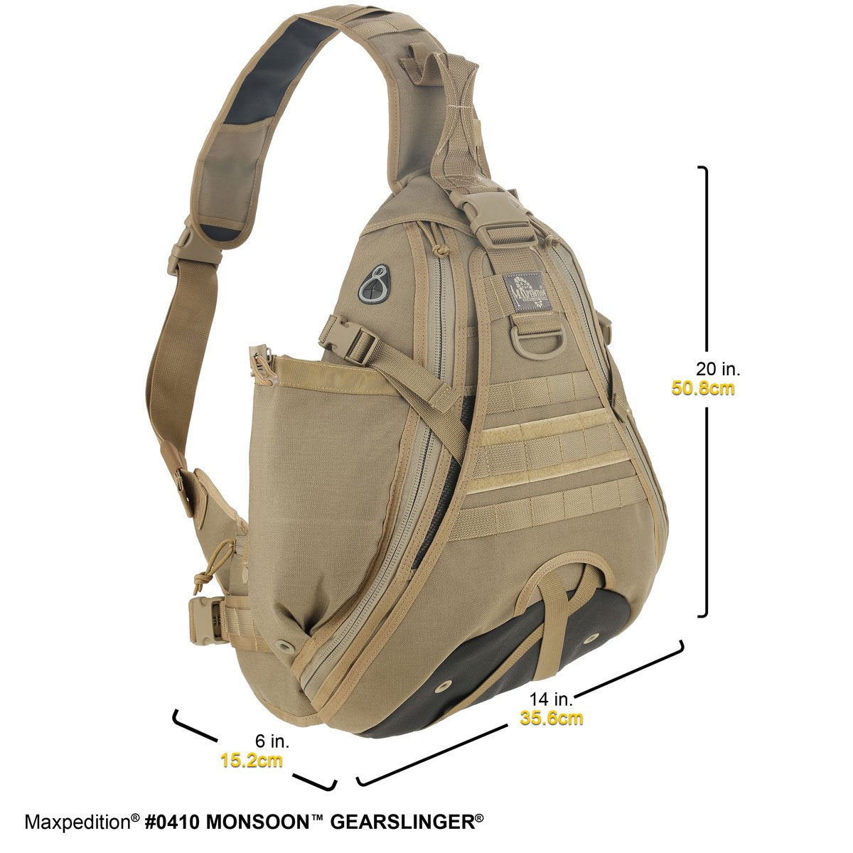 Maxpedition Monsoon Gearslinger weather over flap protecting gear