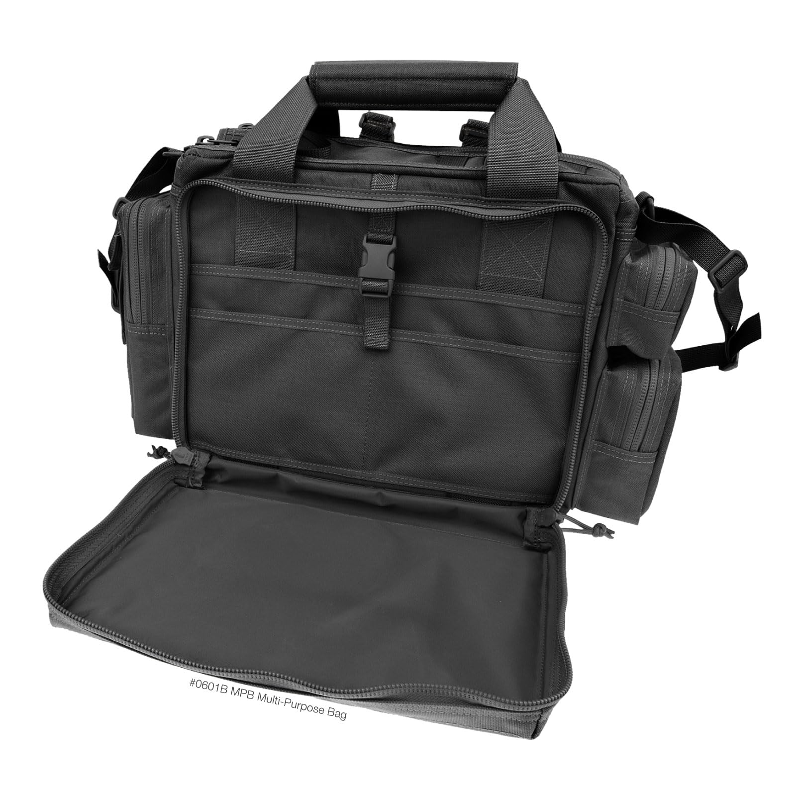 Maxpedition MPB triple mag holder supports gear arrangement for shooting or training.