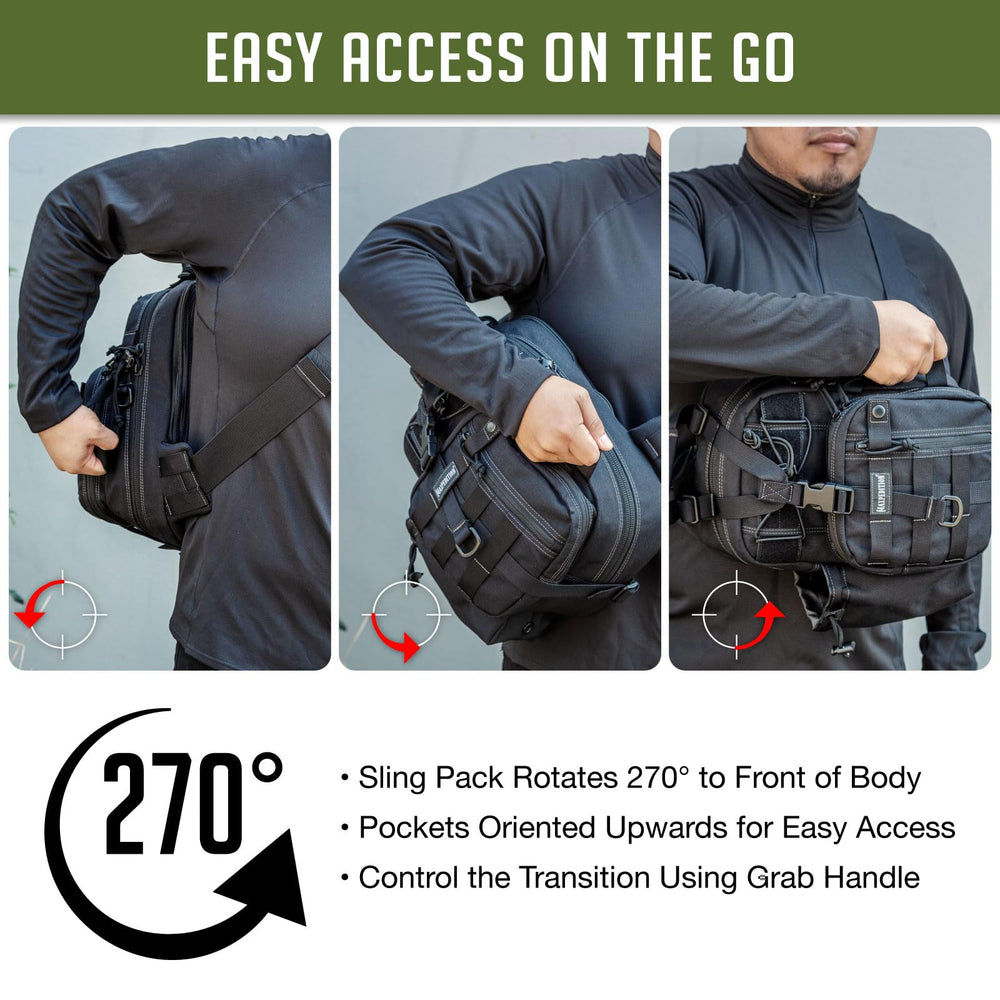 Maxpedition Noatak Gearslinger hydration compartment with reservoir capacity