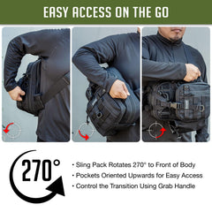 Maxpedition Noatak Gearslinger hydration compartment with reservoir capacity