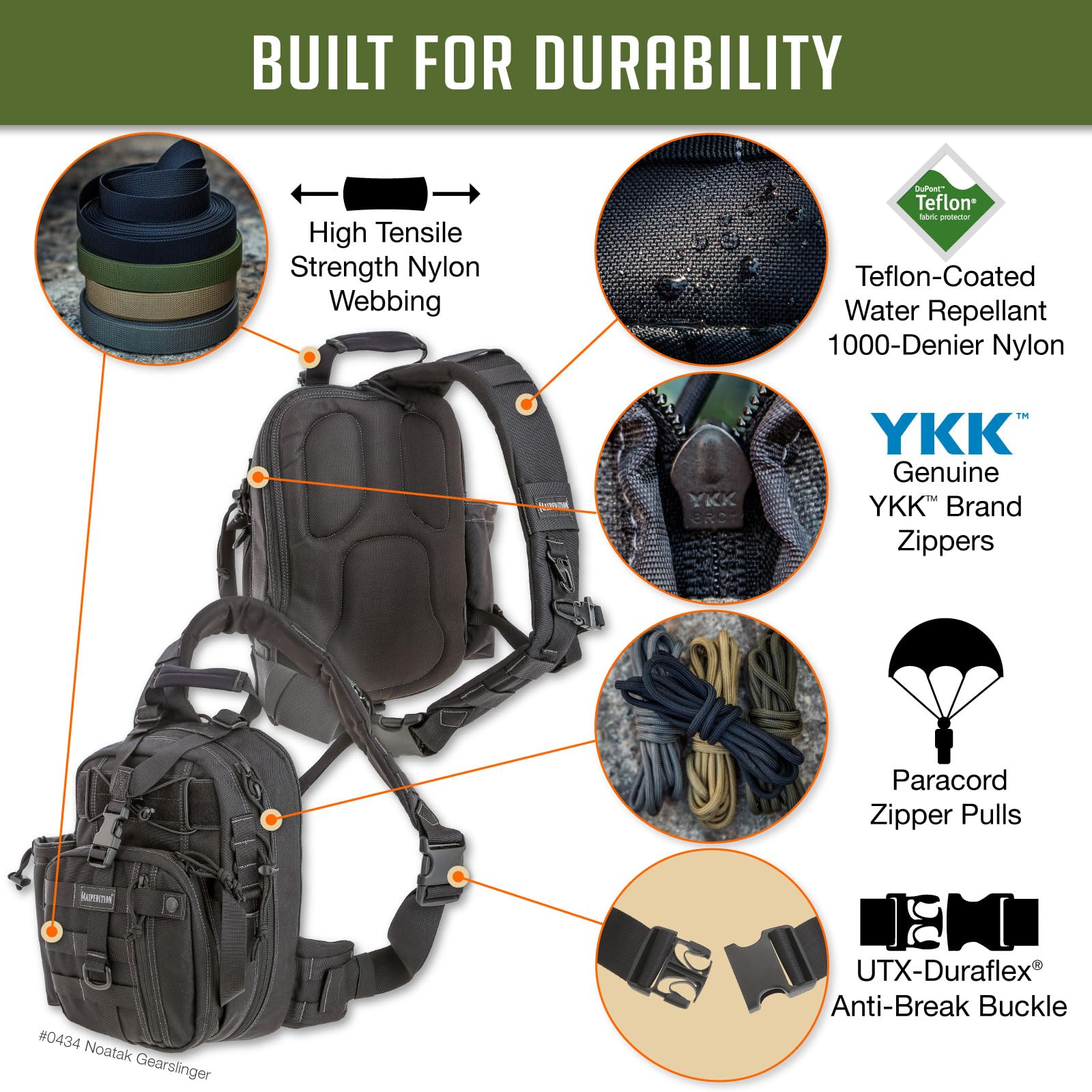 Maxpedition Noatak Gearslinger interior pockets for gear separation