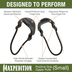 Positive Grip zipper pulls by Maxpedition