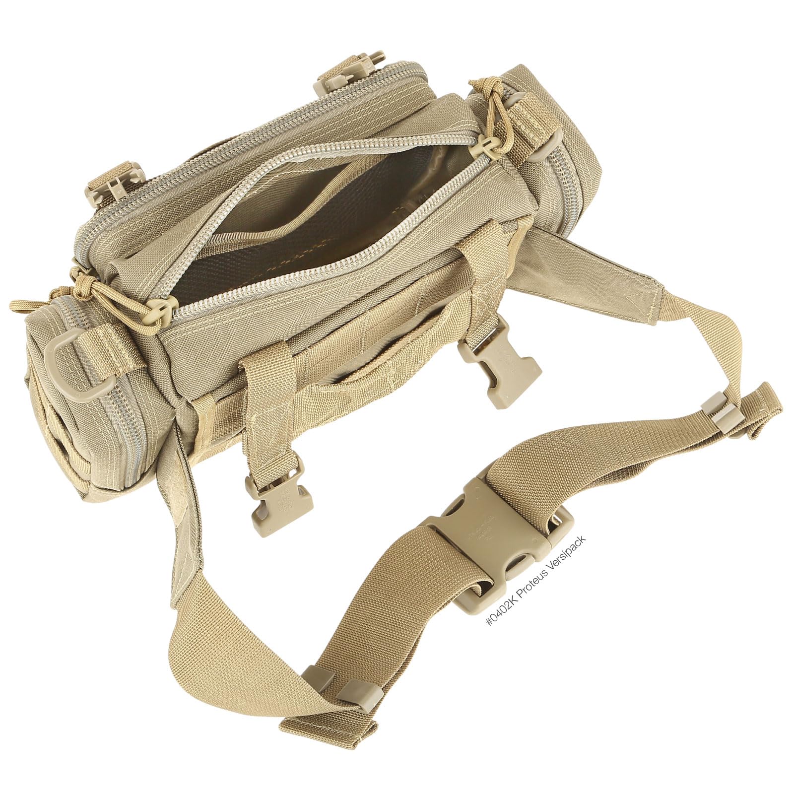 Maxpedition Proteus Versipack Khaki foam padding cushions contents during transport.