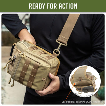 Maxpedition Remora Gearslinger PALS webbing for modular attachments.
